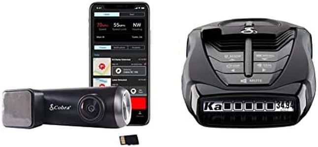 Cobra Smart Dash Cam (SC 100) - Full HD 1080P Resolution & RAD 480i Laser Radar Detector – Long Range Detection, Bluetooth, iRadar App, LaserEye Front and Rear Detection, Next Gen IVT Filtering, Black