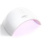 SUNUV 24W UV Light LED Nail Dryer Curing Lamp for Fingernail & Toenail Gels Based Polishes with Sensor, 30s 60s Timer SUN9C (Pink)