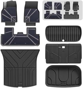 3W Tesla Model Y 2025 2026 Juniper 9PCS Floor Mats, Full Set with Carpets