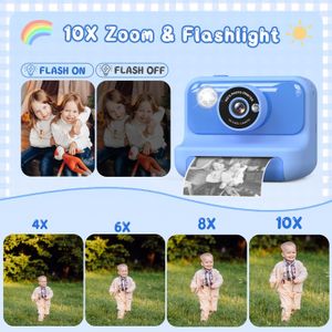 Hangrui Kids Instant Print Camera – Blue, Portable Photo Printer