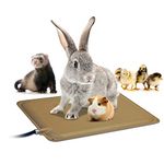 K&H Pet Products Outdoor Small Animal Heated Pad for Rabbits and Small Animals Tan 9 X 12 Inches