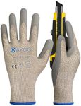 KAYGO Cut Resistant Gloves Polyurethane Coated, 3 Pairs ANSI Cut Level A3, Superior Grip Performance,Safety Work Gloves For Men and Women, Ideal for General Duty Work,M