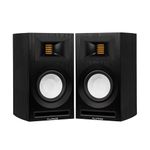 Fluance Ri71 Reference Stereo Powered Bookshelf Speakers with High Performance AMT Tweeters, 5" Drivers, 120W Amplifier for Music, Turntable, TV, PC - HDMI, Bluetooth, RCA & Subwoofer Out (Black Ash)