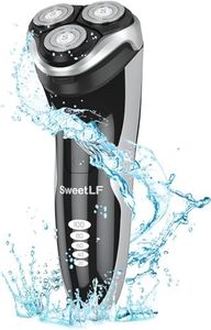 SweetLF Electric Razor for Men, 2023 News Electric Shaver for Men Waterproof/Rechargeable/LED Display, Men’s Electric Shavers Wet & Dry Rotary,Shavers Gift for Dad face (Black)