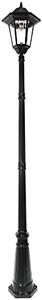 Gama Sonic Outdoor Solar Lamp Post, Windsor Bulb, 96-inch Height with Light Pole, Black Aluminum and Glass (GS-99B-S)