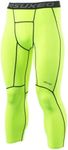 ARSUXEO Men's 3/4 Running Compression Tights Capri Pants K75 Green Size Large
