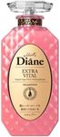 Moist Diane Perfect Beauty Extra Vital Shampoo, Sulfate-Free, with Organic Argan Oil & Vitalizing Keratin from Japan, Rejuvenate Silky Smooth Hair Hair Care, for Men and Women, 15.2 fl oz/450 ml