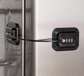 Keyless Refrigerator Lock - Heavy Duty Combination Fridge Lock, Easy to Install and Use (Black)