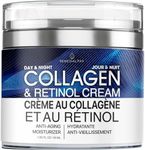 Collagen Cream for Face with Retinol and Hyaluronic Acid, Day Night Anti Aging Skincare Facial Moisturizer, Hydrating Lotion, Moisturizing to Reduce Wrinkles Women Men