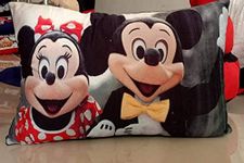 PRISCILLA Cartoon Printed Toddler Kids Soft Velvet Microfiber Pillow/Cushions 12x18 Inches. (Model 1)