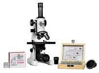 ESAW 1125x Student Compound Microscope with 25 Prepared Microscope Slides, Mag: 100x to 1125x (SM-02)