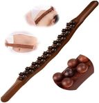 Wooden Therapy Massage Sticks Tools Anti Cellulite Massage Tool Wooden Gua Sha Tools Manual Back Massage Bar Therapy Scraping Lymphatic Drainage, Body Massager Sculpting Guasha Tools for Neck Shoulder Back abdomen Leg Pain Relief