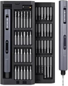 EFFTO Cordless Precision Electric Drill & Screwdriver - OLED Display, 5 Torque Gears, 420RPM - Ideal for Indoor and Outdoor Work, Rechargeable Electric Screwdriver and Mini Drill 2-in-1 Toolkit