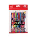 Cello Colour Bombs Coloured Ink Gel Pens | Pack of 10 | 10 Vivid Ink Colours | Coloured Gel Pens | Gel Pen for Students| Ideal for Art, Project work, Journal Work, Presentations