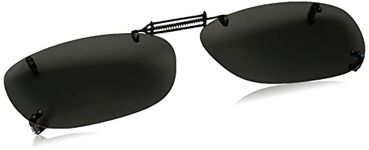 Dioptics Unisex's Solar Shield K Rec Clip on Sunglasses, Grey, 56 mm