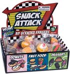 Raymond Geddes Snack Attack 3D Scented Food Erasers (Pack of 36)