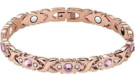 Charismatic Care Magnetic Bio Energy Titanium Bracelet for Womens and Girls (Rose Gold)