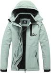 MOERDENG Women's Snow Ski Jacket Warm Winter Coat Waterproof Snowboarding Jacket Mountain Hiking Winter Jacket