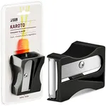 Karoto Carrot Sharpener | Vegetable Peeler | Veggie Peeler & Cucumber Peeler | Fun Kitchen Gadgets | from a Series of Unique Peelers for Kitchen | Fun Kitchen Stuff | by Monkey Business (Black)