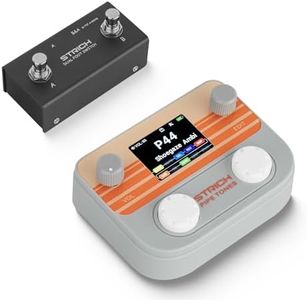 STRICH Pipe Tones Pocket Multi-Effects Processor for Guitar and Bass with Foot Pedal 10 Effect Modules 125 Effects 40s Looper 100 Drum Patterns USB Audio Interface Wireless Control (Gray)