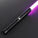 CVCBSER FX Dueling Lightsaber RGB 16 Colors Changeable Premium Aluminium Alloy Hilt Light Saber with 12 Mode Sound Force Lightsaber Toys (Black)