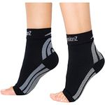 CompressionZ Plantar Fasciitis Socks - Compression Foot Sleeves - Ankle Brace Arch Support - Pain Relief for Heel Spurs, Edema, Achilles Tendonitis