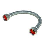 Eastman 41021 Stainless Steel Steam Dryer Adapter Hose 3/4" FHT x 3/4" FHT, 12" Length, Chrome