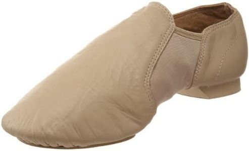 SANSHA Charlotte Leather Slip-On Jazz Shoe,Cappuccino,7 M US Women's