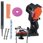 Chain Sharpener Tool,Electric Sharpener-Precision Angle Adjustment,Mounting Plate,Jovant Chainsaw Sharpener with Two Different Sizes of Grinding Discs for Different Chainsaw Chains