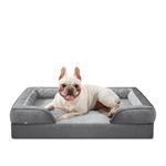 JOEJOY Medium Dog Bed, Orthopedic Memory Foam Dog Beds, Washable Pet Bed, Grey, Fits up to 30lbs, Good for Yorkshire, Chihuahua, Jack Russell Terrier, Bomei，Cat