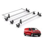 Rhino Roof Rack for Vauxhall Vivaro 2019+ [Vauxhall Vivaro 2019+ Models] 3 Roof Bars & Rear Ladder Roller + Loadstops - KR25/JC3FL/KLS2