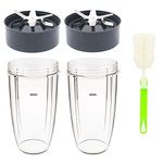 Tanzfrosch 32oz Cup and Extractor Blade Replacement Parts Blender Accessories Compatible with Nutribullet 600W/900W Models (4 Packs)