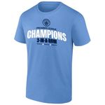 Icon Sports Officially Licensed Manchester City Adult T-Shirts, Light Blue | 3 in a Row, Small