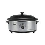 NESCO 4816-25PR, Roaster Oven with Porcelain Cookwell, Stainless Steel, 6 Quart, 750 watts