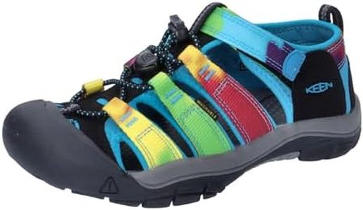 KEEN Kids' Newport H2 Closed Toe Water Sandal, Rainbow Tie Dye, 1 Big Kid