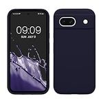 kwmobile Case Compatible with Google Pixel 8a Case - TPU Silicone Phone Cover with Soft Finish - Deep Ocean