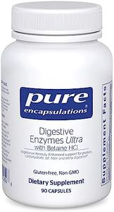 Pure Encapsulations Digestive Enzymes Ultra with Betaine HCl - Vegetarian Digestive Enzyme Supplement to Support Protein, Carb, Fiber, and Dairy Digestion* - 90 Capsules