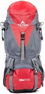 TETON Sports Hiker 3700 Ultralight Internal Frame High-Performance Backpack for Hiking, Camping, Travel, and Outdoor Activities; 60L, Red