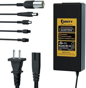 Carsty 42V Electric Scooter Charger UL Certified for 36V Lithium Battery 5 Plugs, Compatible with Gotrax, Jetson, Razor, Voyage, ninebot,Swagtron,Bird,Segway Electric Bike Scooters Ebikes