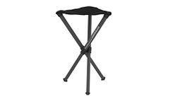 Walkstool - Basic Model - Black Color - 3 Legged Folding Stool in Aluminium - Height 20" to 24" - Maximum Load 330 to 385 Lbs - Made in Sweden