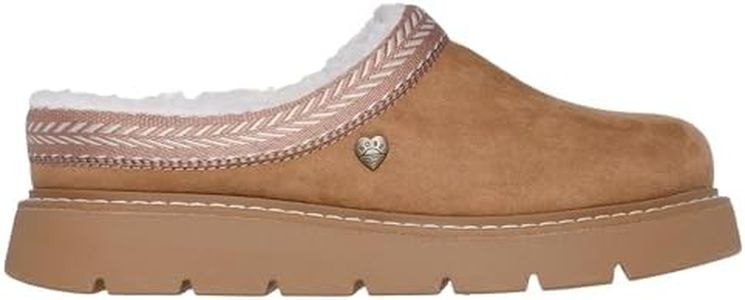 Skechers Women's BOBS Keepsakes Lite - Cozy Fest Slipper, Chestnut, US 11