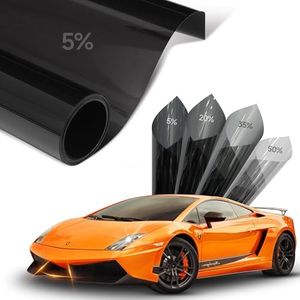 Serzase Window Tint Car, 5% VLT, Nano Ceramic Car Tint 2PLY, Professional Auto Window Tint Heat, UV 99%, and IRR 85% to 90%, Tint for Cars, Plotter Friendly, 20" x10FT