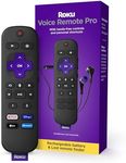 Roku Voice Remote Pro | Rechargeable Voice Remote with TV Controls, Lost Remote Finder, Private Listening, Hands-Free Voice Controls & Personal Shortcut Buttons for Roku Players Roku TV, & Roku Audio