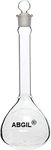 ABG Borosilicate Glass Volumetric Flask with Inter Changeable Joint ; 100 ml ; White Transparent