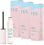 FEG Eyelash Enhancer Rapid Eyelash Growth Serum with Natural Ingredients | Lash Serum for Growing Naturally Thick, Full, and Long Eyelashes | Stimulates Natural Eyelash Growth | 3-Pack of 3ml Tubes
