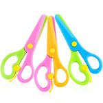 HAKACC 3 PCS Children Safety Scissors Set Preschool Training Scissors Art Craft Child-Safe Scissor Christmas Gifts for Children