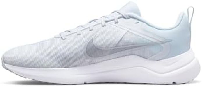 Nike Men's Downshifter 12 Running Shoe, White/Pure Platinum-White, US 7.5