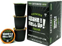 Wake The Hell Up!® Pistachio Flavored Single Serve Coffee Pods | 12 Count, 2.0 Compatible Pods