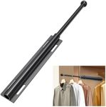 Valet Rod for Closet Pull Out, Retractable Slide Out Valet Rod Closet Organization, 12" Aluminum Valet Clothing Hanger Rods Perfect for Suits, Dresses & Freshly Pressed Clothes, Easy DIY Installation