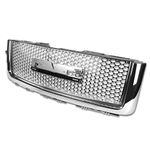 GMC Sierra Denali ABS Plastic Round Mesh Front Bumper Grille (Chrome) - 2nd Gen GMT900/902 by Auto Dynasty